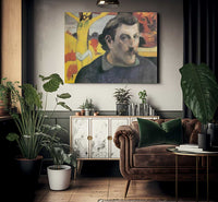 Self Portrait With The Yellow Christ By Paul Gauguin Fine Art Print