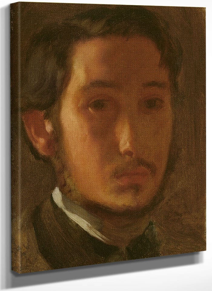 Self Portrait With White Collar By Edgar Degas Fine Art Print