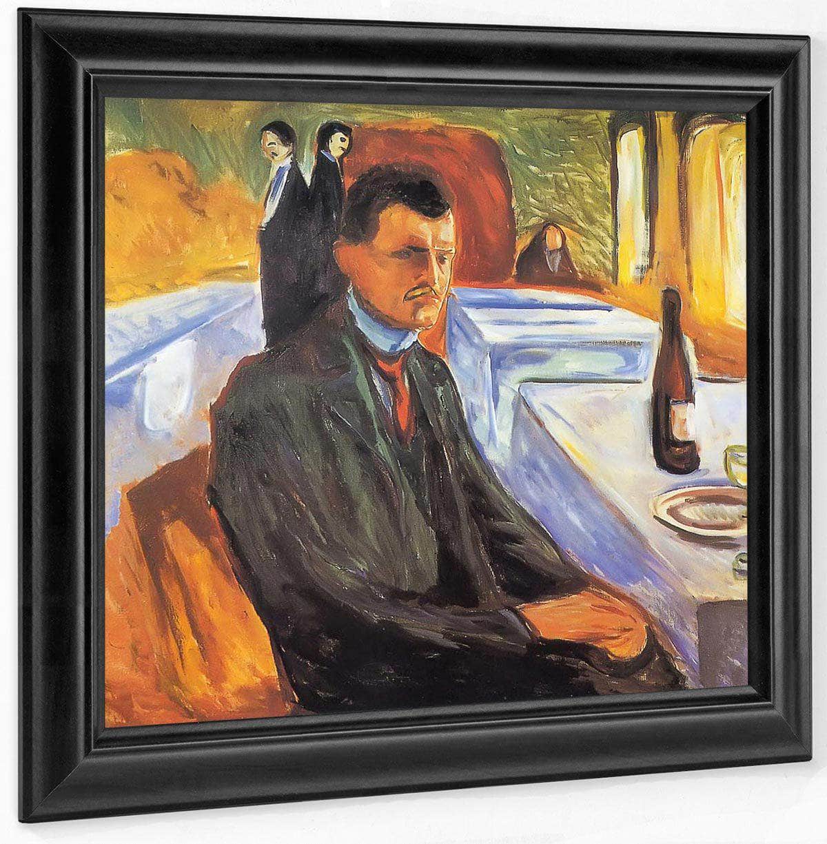 Self Portrait With Wine Bottle 1906 By Edvard Munch Fine Art Print