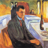 Self Portrait With Wine Bottle 1906 By Edvard Munch Fine Art Print