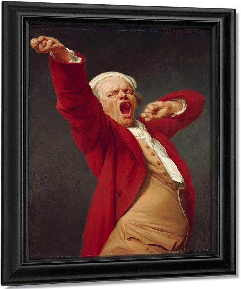 Self Portrait Yawning 1783 By Joseph Ducreux Fine Art Print