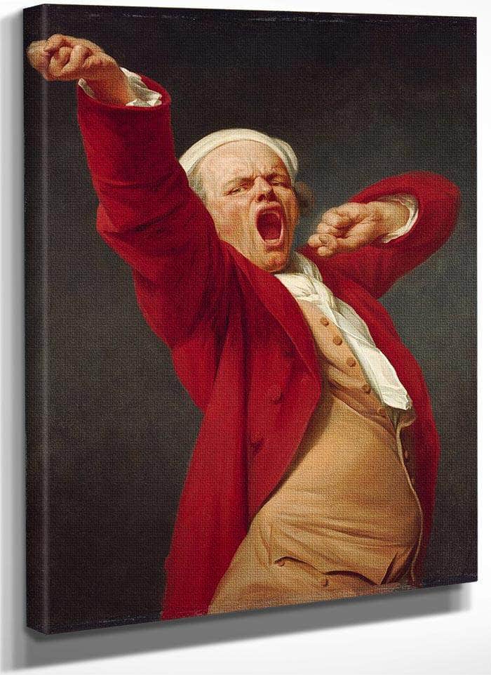 Self Portrait Yawning 1783 By Joseph Ducreux Fine Art Print