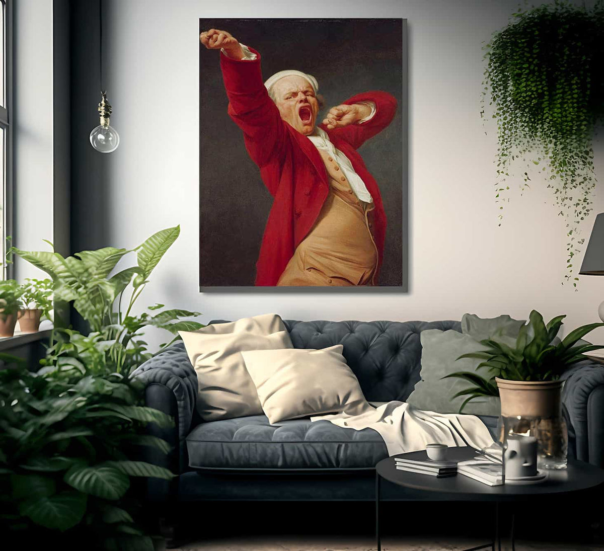 Self Portrait Yawning 1783 By Joseph Ducreux Fine Art Print