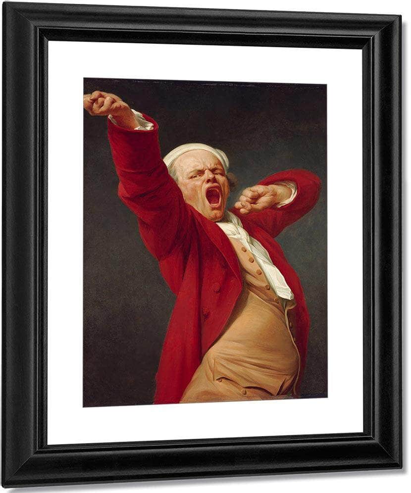Self Portrait Yawning 1783 By Joseph Ducreux Fine Art Print