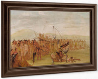 Self Torture In A Sioux Religious Ceremony By George Catlin Fine Art Print