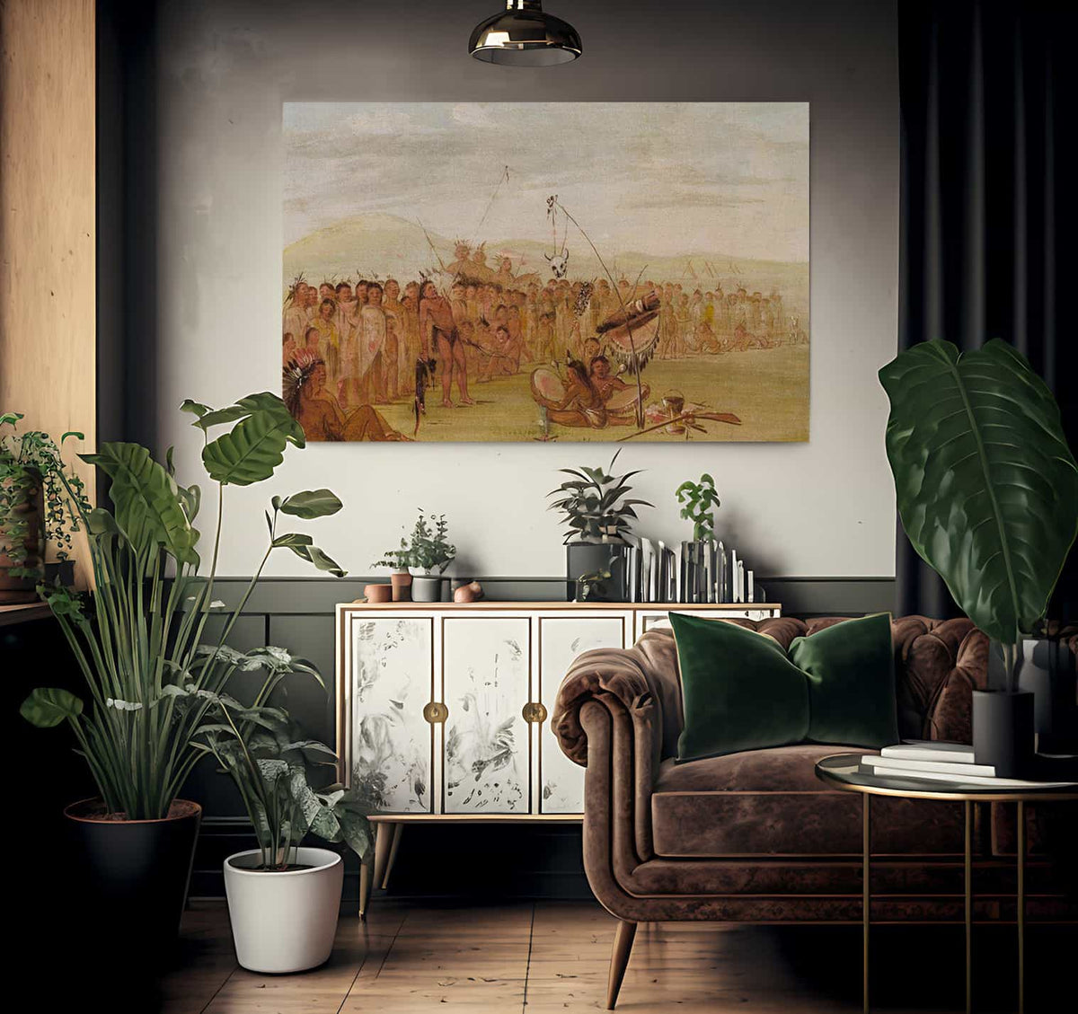 Self Torture In A Sioux Religious Ceremony By George Catlin Fine Art Print