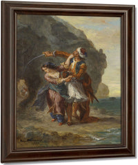 Selim And Zuleika By Ferdinand Victor Eugene Delacroix Fine Art Print