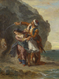 Selim And Zuleika By Ferdinand Victor Eugene Delacroix Fine Art Print