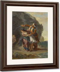 Selim And Zuleika By Ferdinand Victor Eugene Delacroix Fine Art Print