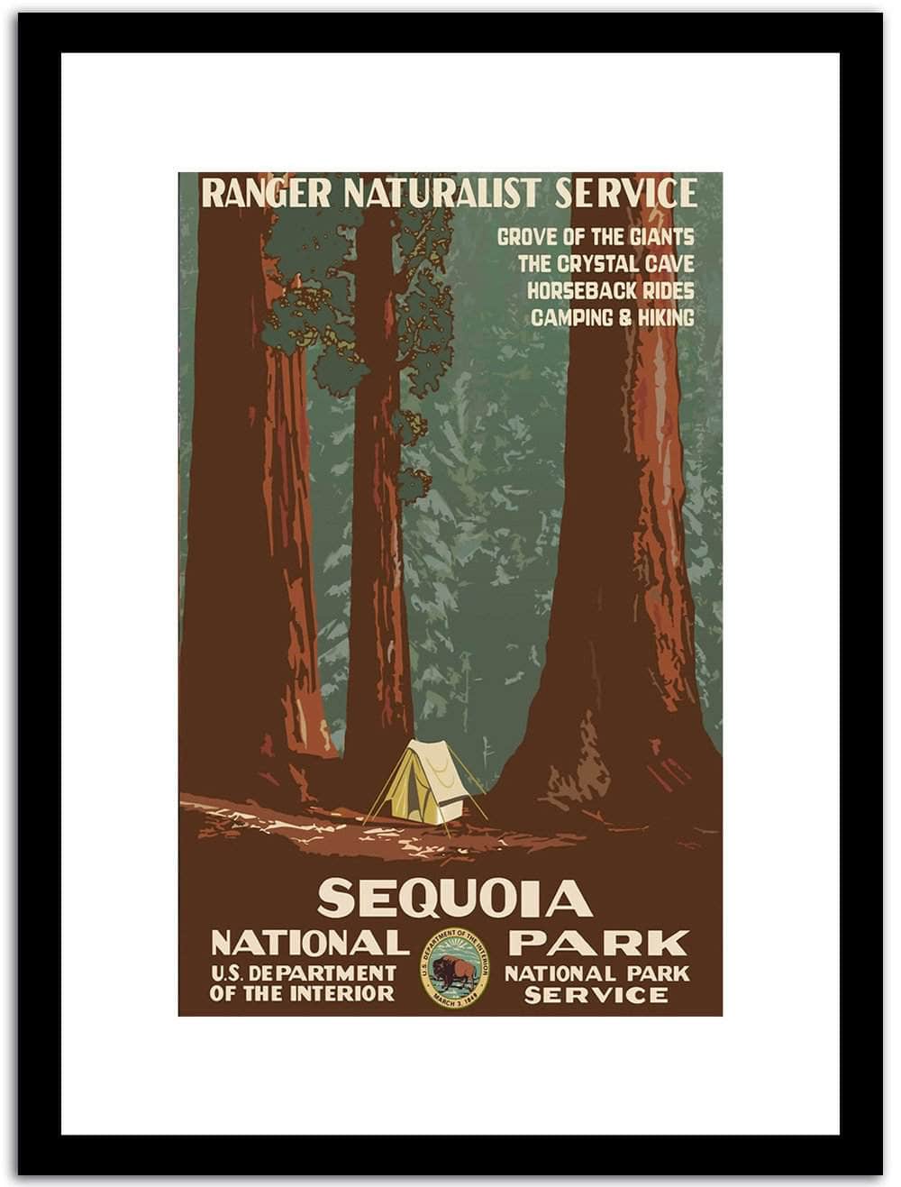 Sequoia Park  Vintage Poster Fine Art Print