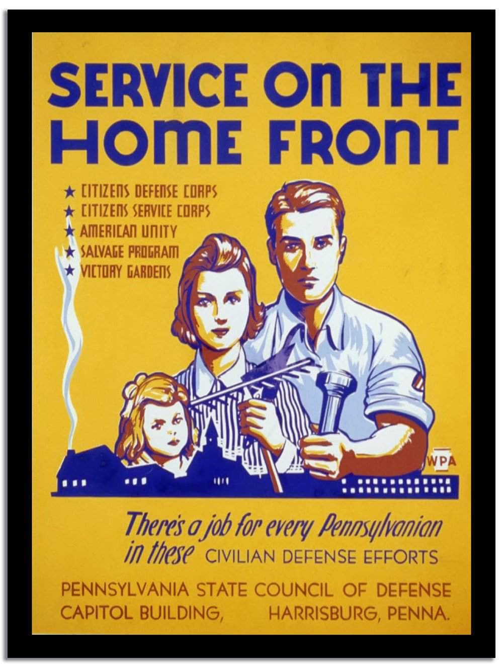 Service On The Home Font  Vintage Poster Fine Art Print