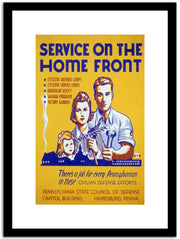 Service On The Home Font  Vintage Poster Fine Art Print