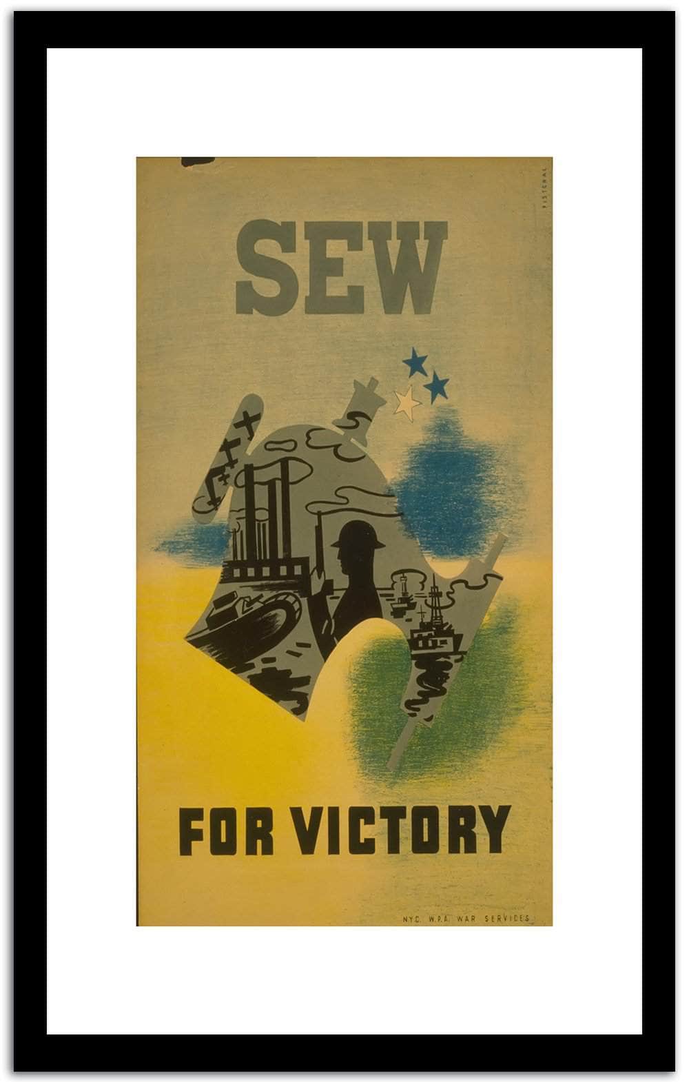 Sew For Victory  Wpa Vintage Advertising Fine Art Print