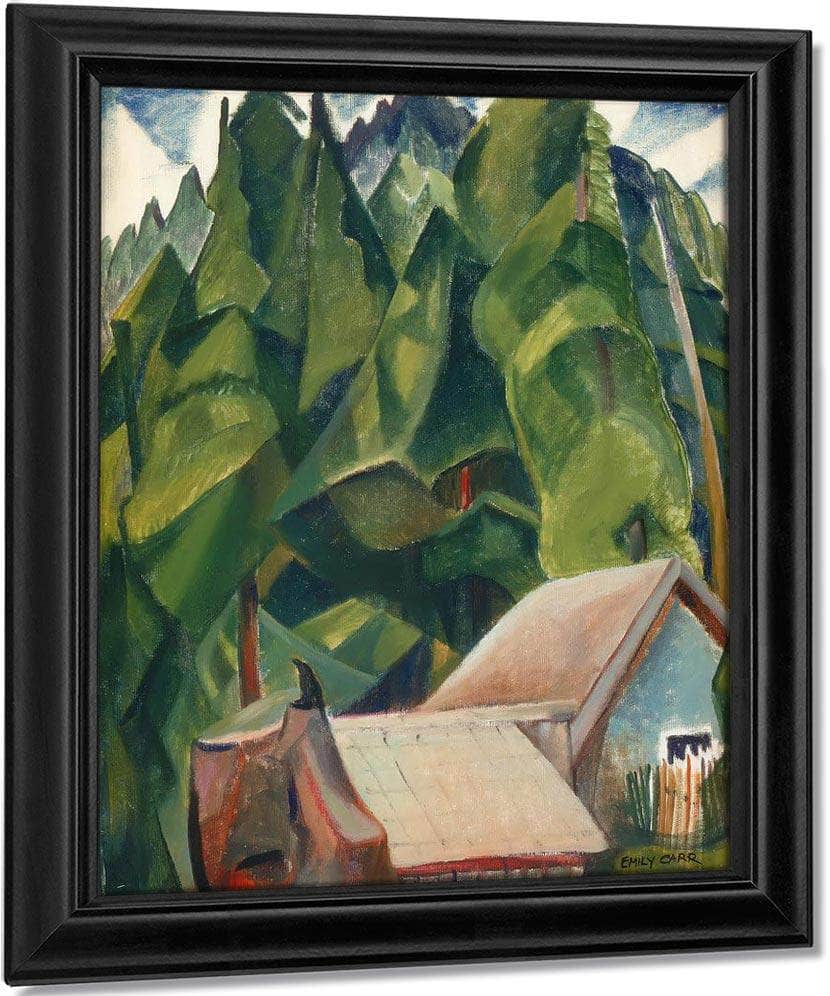 Shacks And By Trees By In By A By Wood By Emily Carr Fine Art Print