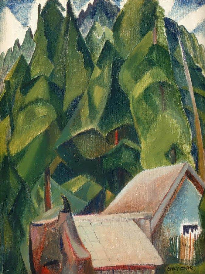 Shacks And By Trees By In By A By Wood By Emily Carr Fine Art Print