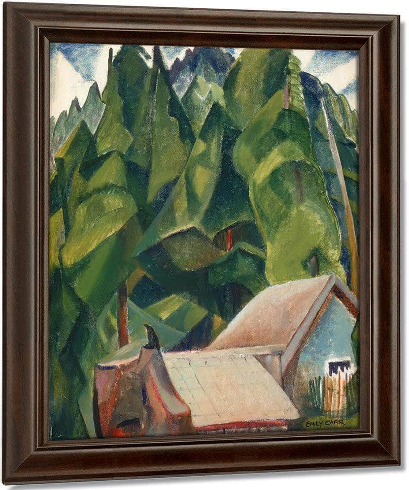 Shacks And By Trees By In By A By Wood By Emily Carr Fine Art Print