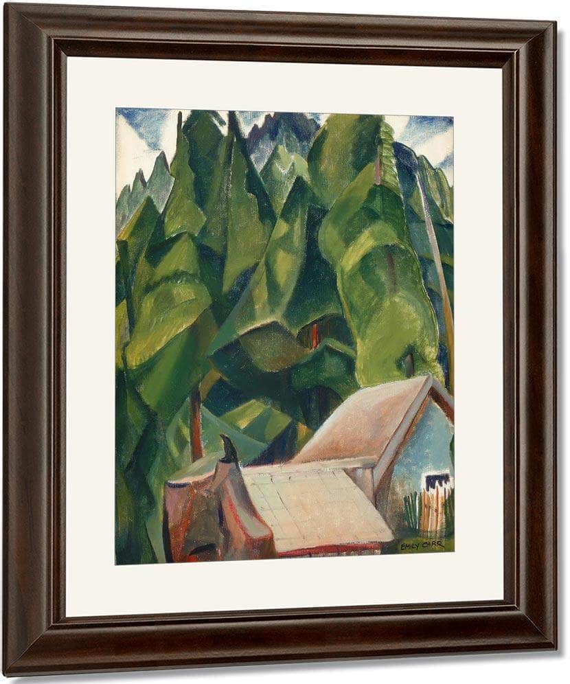 Shacks And By Trees By In By A By Wood By Emily Carr Fine Art Print