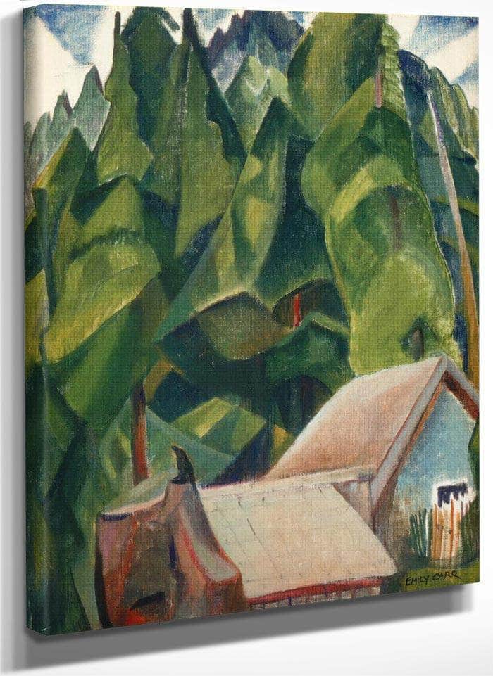 Shacks And By Trees By In By A By Wood By Emily Carr Fine Art Print