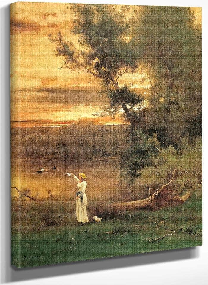 Shades Of Evening By George Inness Fine Art Print