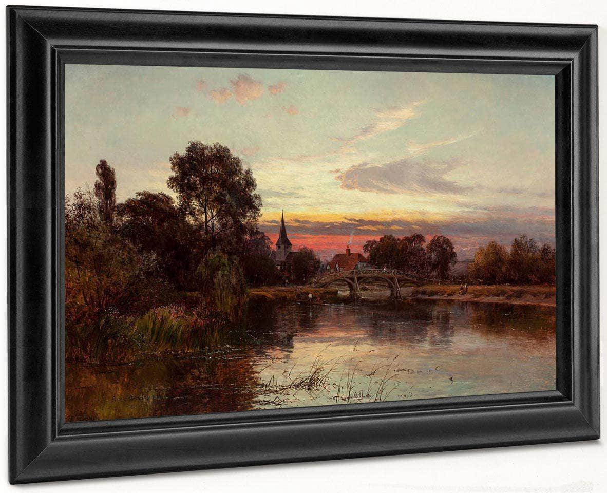 Shades Of Evening Nuneham On The Thames 1886 87 By Alfred De Breanski Fine Art Print