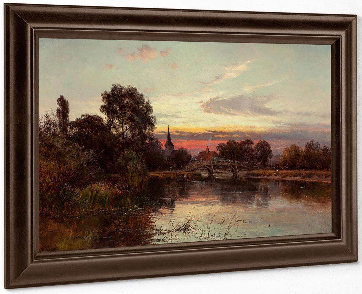 Shades Of Evening Nuneham On The Thames 1886 87 By Alfred De Breanski Fine Art Print