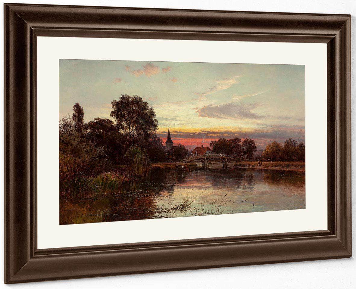Shades Of Evening Nuneham On The Thames 1886 87 By Alfred De Breanski Fine Art Print
