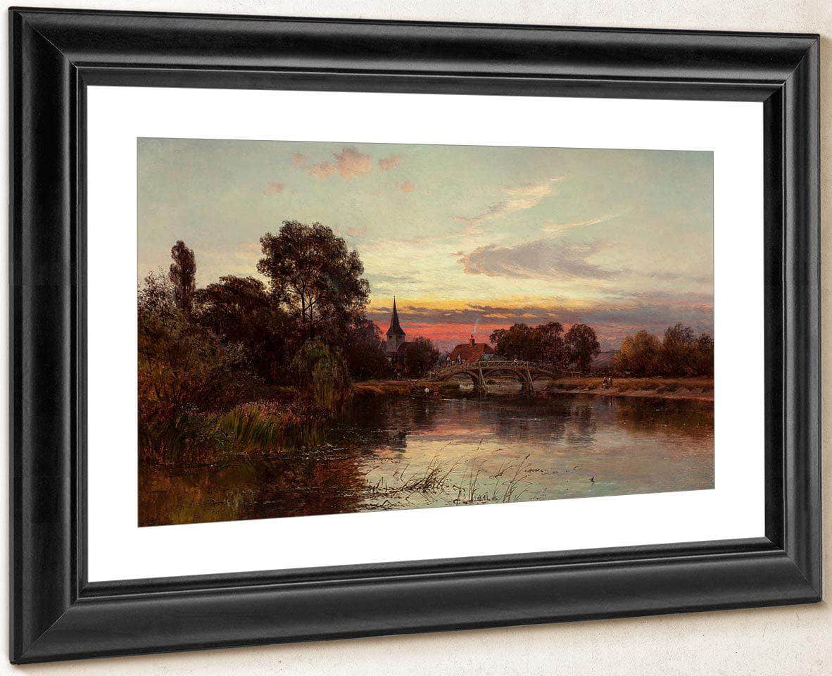 Shades Of Evening Nuneham On The Thames 1886 87 By Alfred De Breanski Fine Art Print