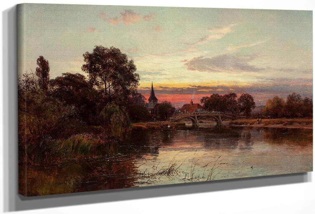 Shades Of Evening Nuneham On The Thames 1886 87 By Alfred De Breanski Fine Art Print