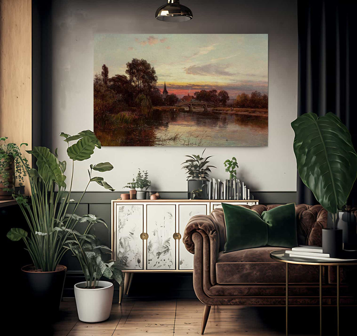 Shades Of Evening Nuneham On The Thames 1886 87 By Alfred De Breanski Fine Art Print