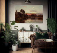 Shades Of Evening Nuneham On The Thames 1886 87 By Alfred De Breanski Fine Art Print