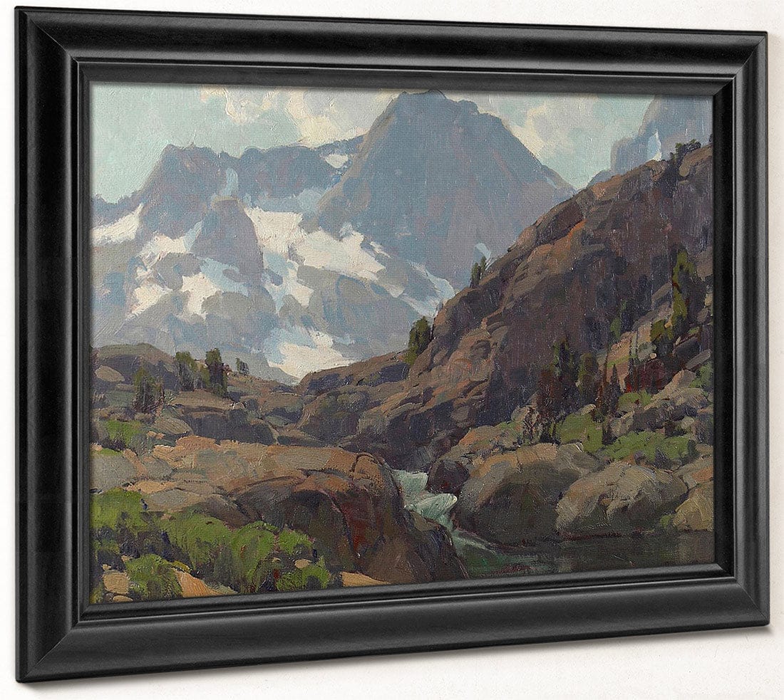 Shadow Creek With Banner And Ritter Peaks In The Distance, Western Sierras Edgar Payne Fine Art Print