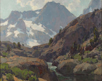 Shadow Creek With Banner And Ritter Peaks In The Distance, Western Sierras Edgar Payne Fine Art Print