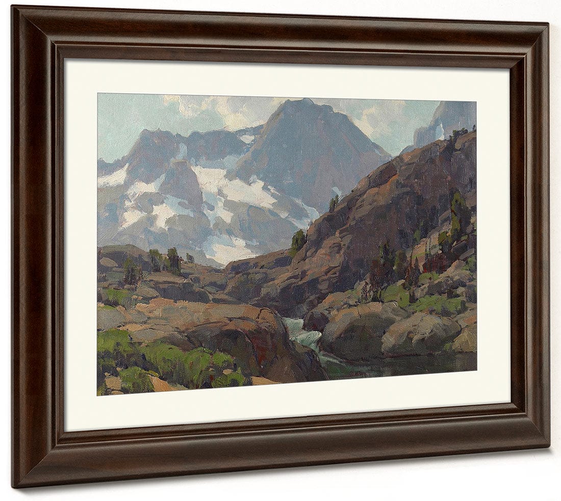 Shadow Creek With Banner And Ritter Peaks In The Distance, Western Sierras Edgar Payne Fine Art Print