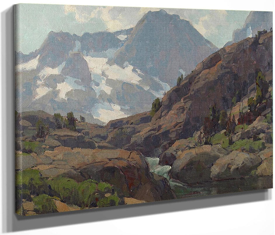 Shadow Creek With Banner And Ritter Peaks In The Distance, Western Sierras Edgar Payne Fine Art Print