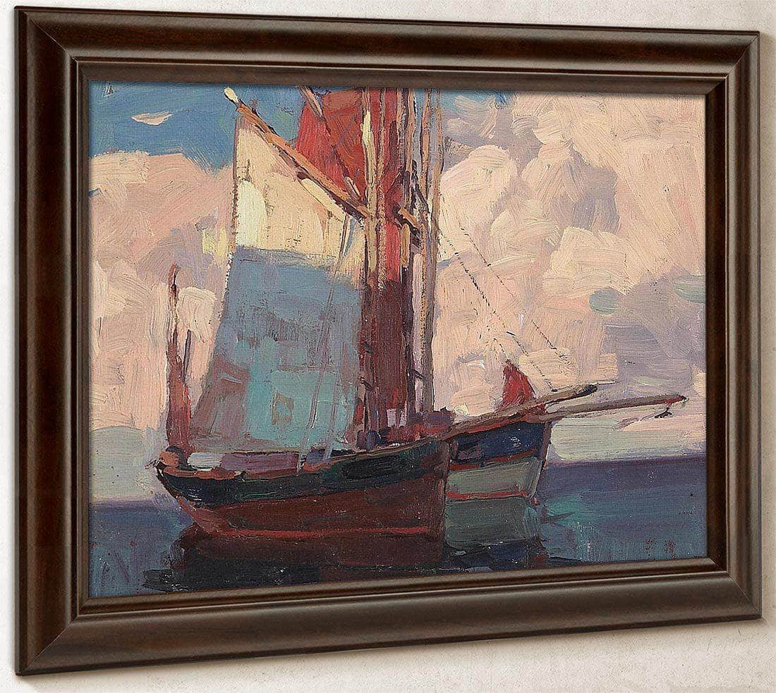 Shadows, French Tuna Boats By Edgar Payne Fine Art Print