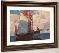Shadows, French Tuna Boats By Edgar Payne Fine Art Print