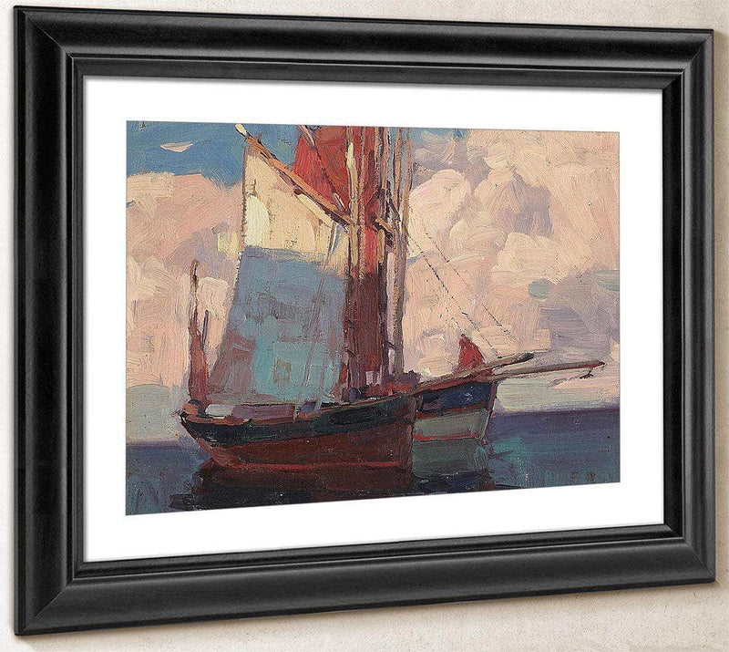 Shadows, French Tuna Boats By Edgar Payne Fine Art Print