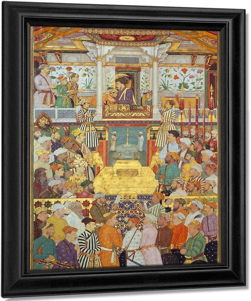 Shah Jahan Receives His Three Eldest Sons And Asaf Khan During His Accession Ceremonies 1657 By Bichitr Fine Art Print