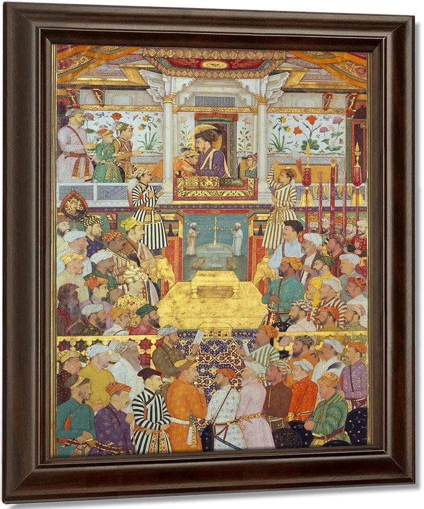 Shah Jahan Receives His Three Eldest Sons And Asaf Khan During His Accession Ceremonies 1657 By Bichitr Fine Art Print