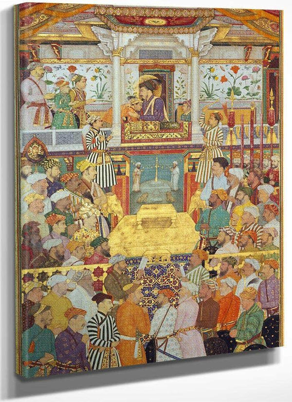 Shah Jahan Receives His Three Eldest Sons And Asaf Khan During His Accession Ceremonies 1657 By Bichitr Fine Art Print
