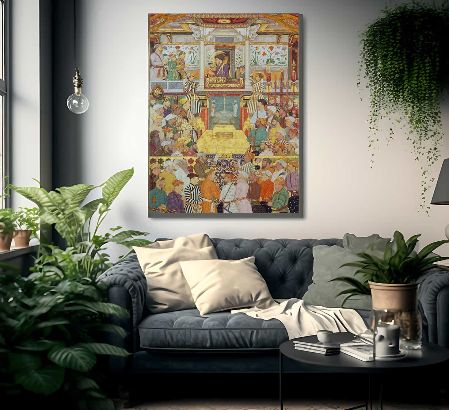 Shah Jahan Receives His Three Eldest Sons And Asaf Khan During His Accession Ceremonies 1657 By Bichitr Fine Art Print