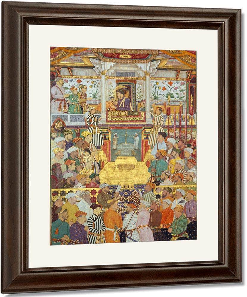 Shah Jahan Receives His Three Eldest Sons And Asaf Khan During His Accession Ceremonies 1657 By Bichitr Fine Art Print