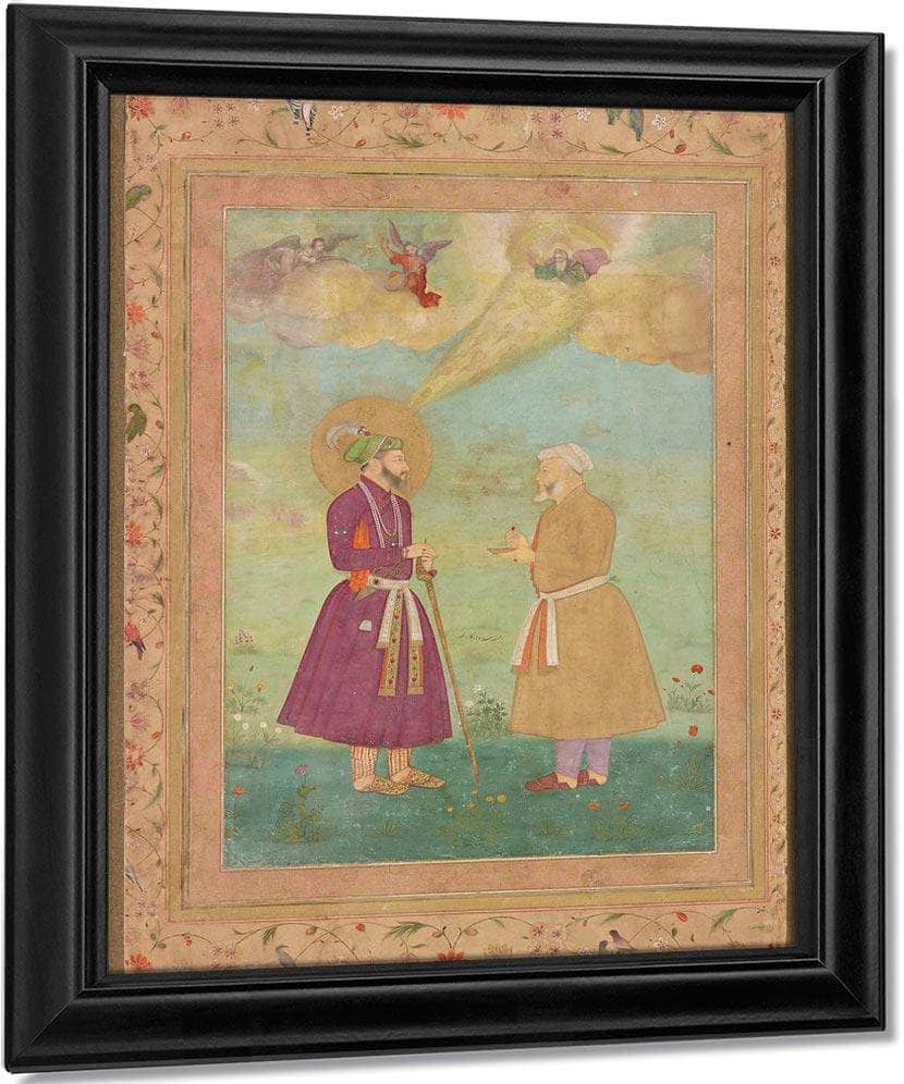 Shah Jahan With Asaf Khan 1640 By Bichitr Fine Art Print