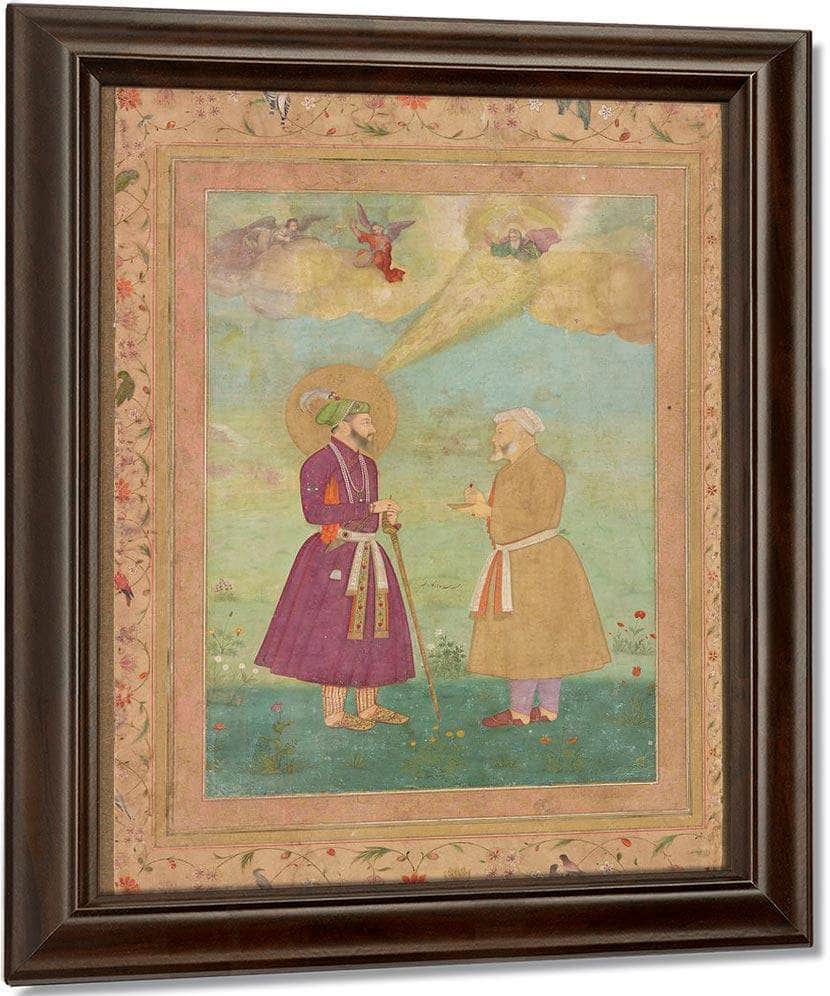 Shah Jahan With Asaf Khan 1640 By Bichitr Fine Art Print