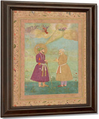 Shah Jahan With Asaf Khan 1640 By Bichitr Fine Art Print