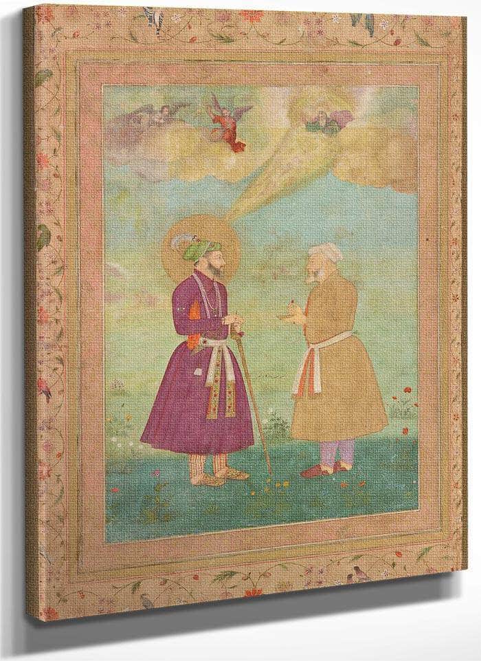 Shah Jahan With Asaf Khan 1640 By Bichitr Fine Art Print