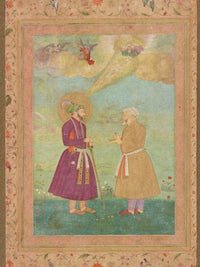 Shah Jahan With Asaf Khan 1640 By Bichitr Fine Art Print