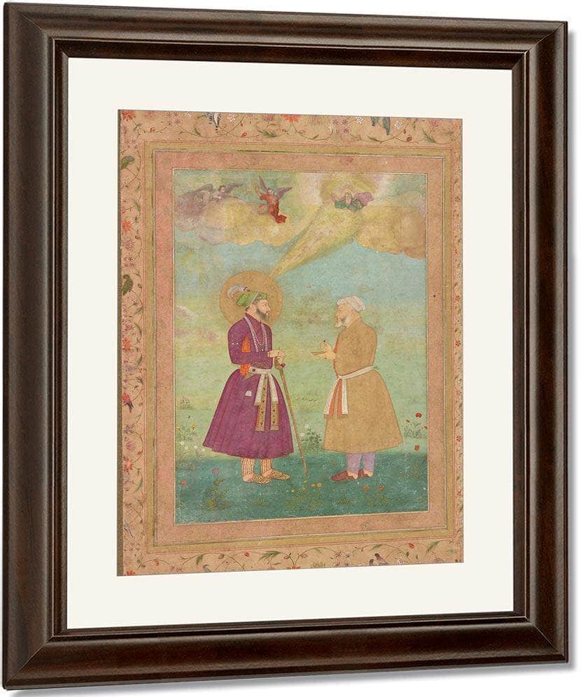 Shah Jahan With Asaf Khan 1640 By Bichitr Fine Art Print
