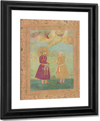 Shah Jahan With Asaf Khan 1640 By Bichitr Fine Art Print