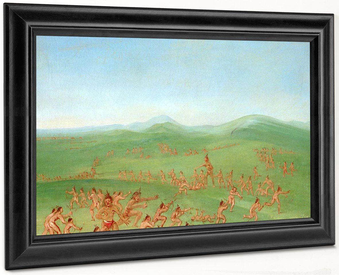 Sham Fight, Mandan Boys By George Catlin Fine Art Print